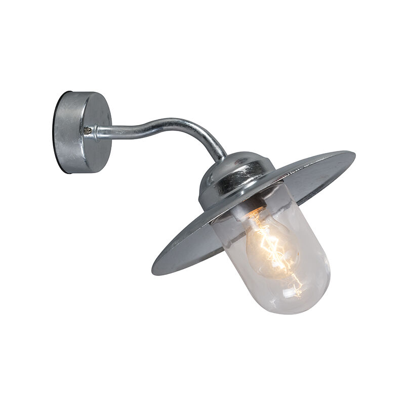 foto del prodotto appliques munich rustico zinco,vetro,acciaio acciaio tondo sfera e27 max. 1 x 4.9 watt qazqa