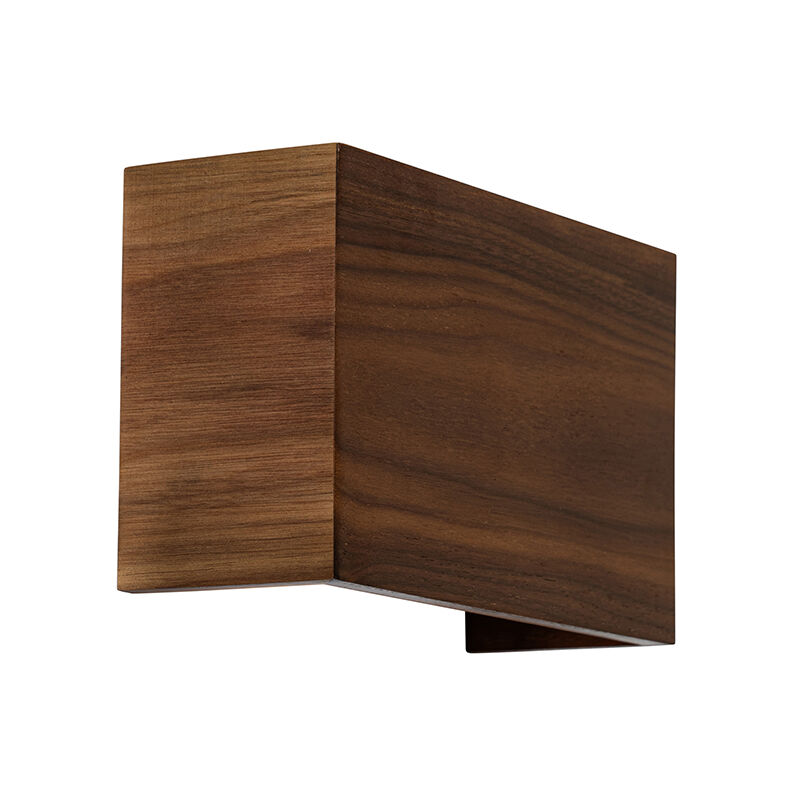 foto del prodotto appliques otan rustico legno marrone allungato max. 2 x watt qazqa