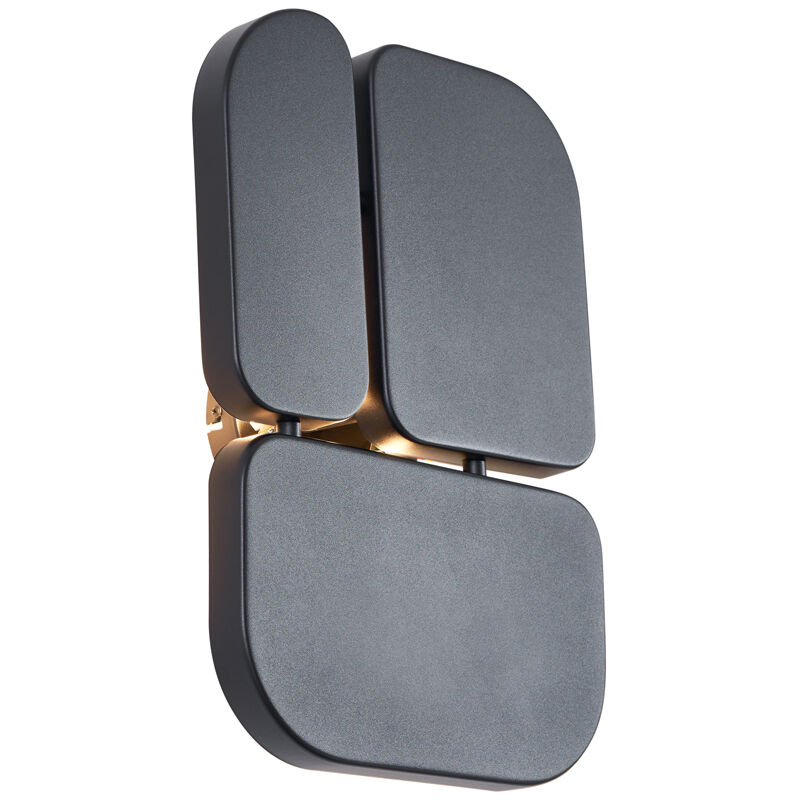 foto del prodotto appliques planes design metallo nero allungato max. 3 x watt qazqa