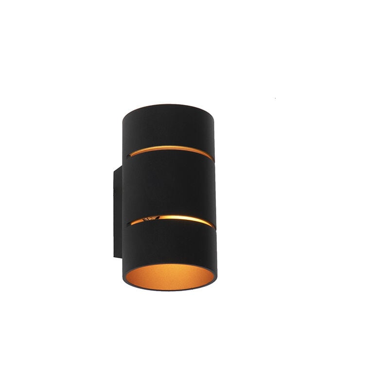 foto del prodotto appliques ria moderno alluminio nero cilindro g9 max. 1 x 2.5 watt qazqa