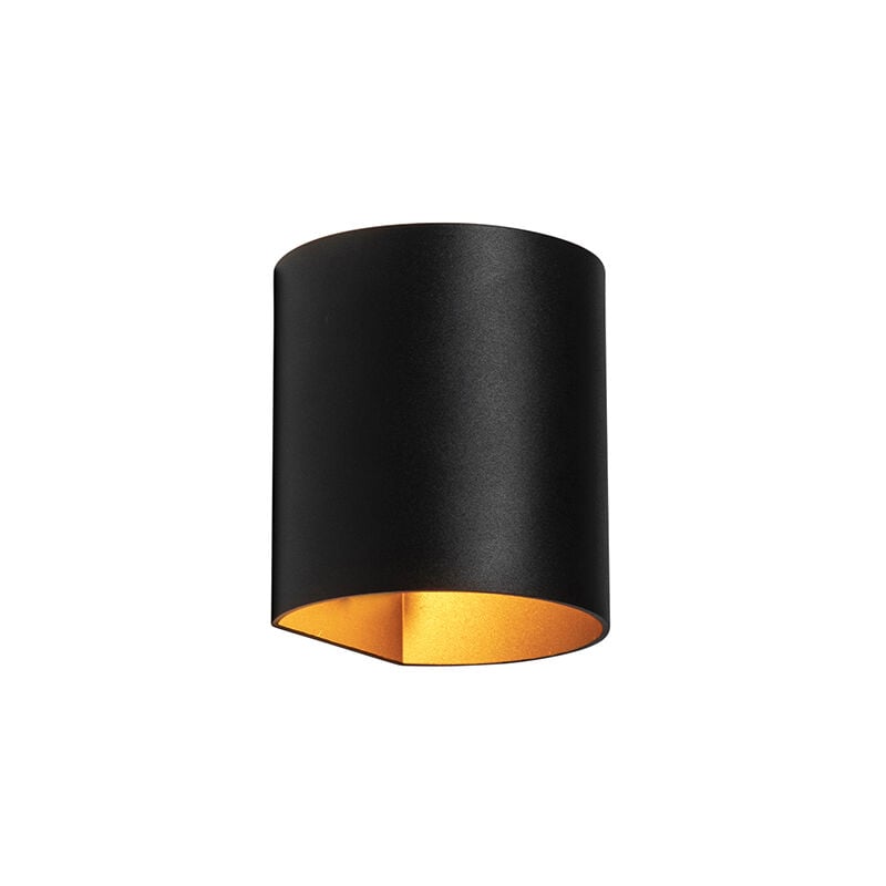 foto del prodotto appliques sabbio moderno alluminio oro ottone nero cilindro g9 max. 1 x 2.5 watt qazqa