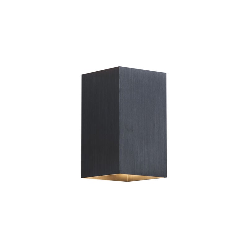 foto del prodotto appliques sandy moderno alluminio gunmetal quadrato max. 2 x watt qazqa
