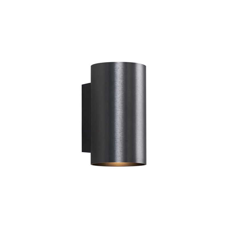 foto del prodotto appliques sandy moderno alluminio gunmetal tondo max. 2 x watt qazqa