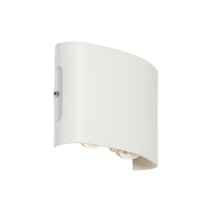 foto del prodotto appliques silly moderno alluminio,plastico bianco ovale non sostituibile led max. 4 x 4.8 watt qazqa