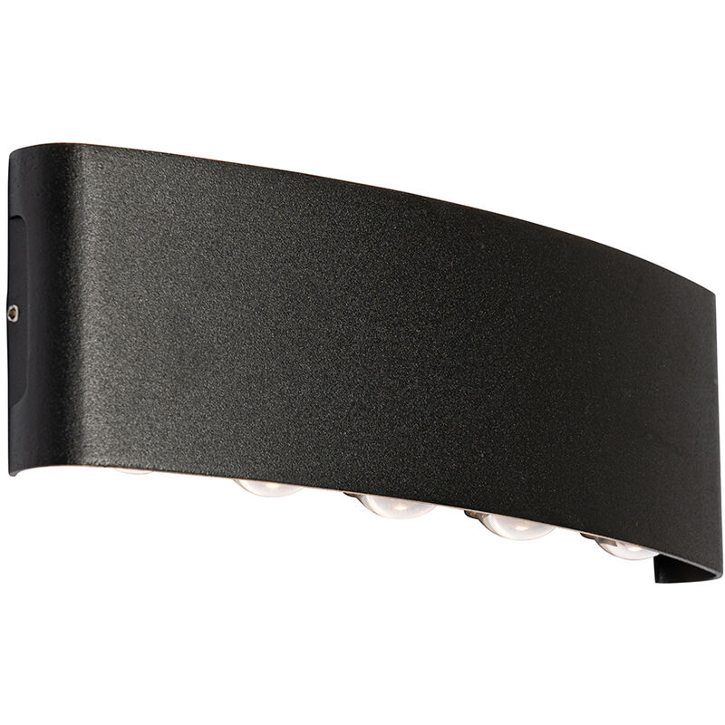 foto del prodotto appliques silly moderno alluminio,plastico nero oblungo non sostituibile led max. 10 x 11 watt qazqa