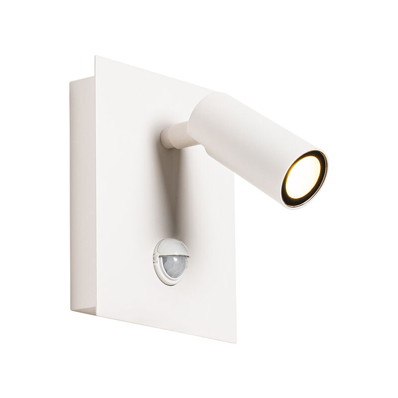 foto del prodotto appliques simon moderno acciaio bianco allungato non sostituibile led max. 1 x 3.6 watt qazqa