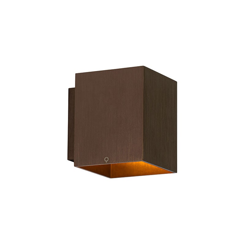 foto del prodotto appliques sola moderno alluminio bronzo quadrato max. 1 x watt qazqa