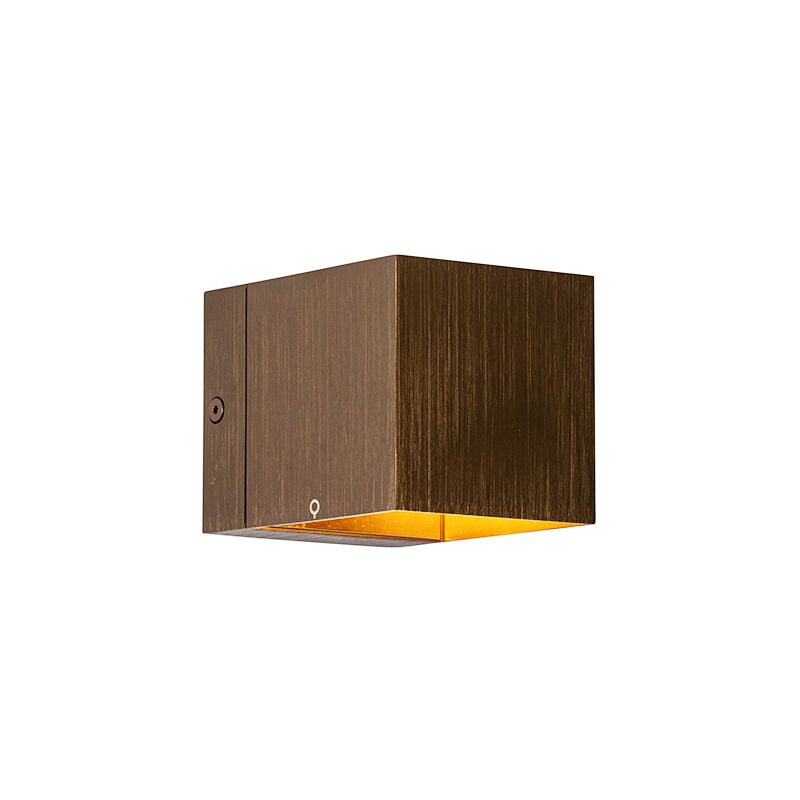 foto del prodotto appliques transfer moderno alluminio bronzo quadrato g9 max. 1 x 2.5 watt qazqa
