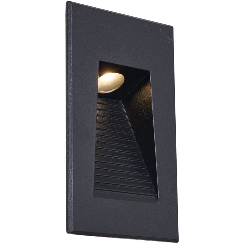 foto del prodotto appliques trem moderno alluminio,vetro nero allungato non sostituibile led max. 1 x 2.1 watt qazqa