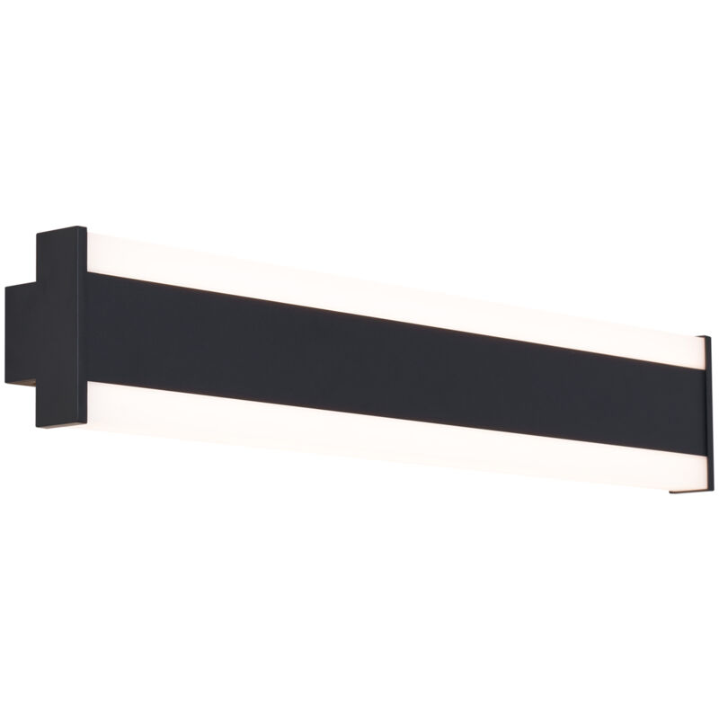 foto del prodotto appliques vanya moderno plastico,acciaio nero bianco allungato non sostituibile led max. 1 x 9 watt qazqa