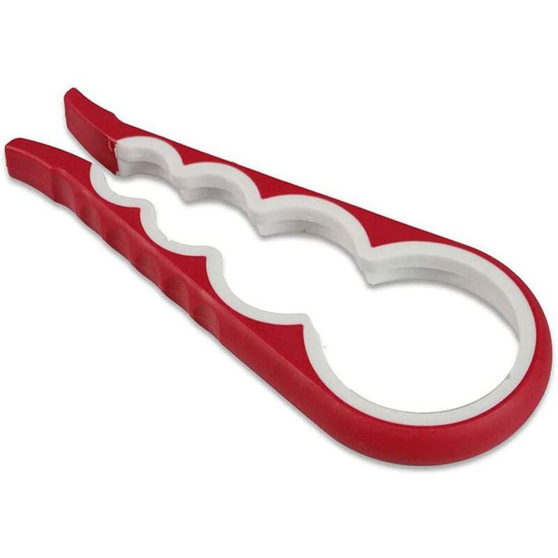 foto del prodotto apri barattolo a mano antiscivolo 4 misure pinza multifunzione 4 in 1 apribottiglie per aprire e svitare tappi di bottiglie