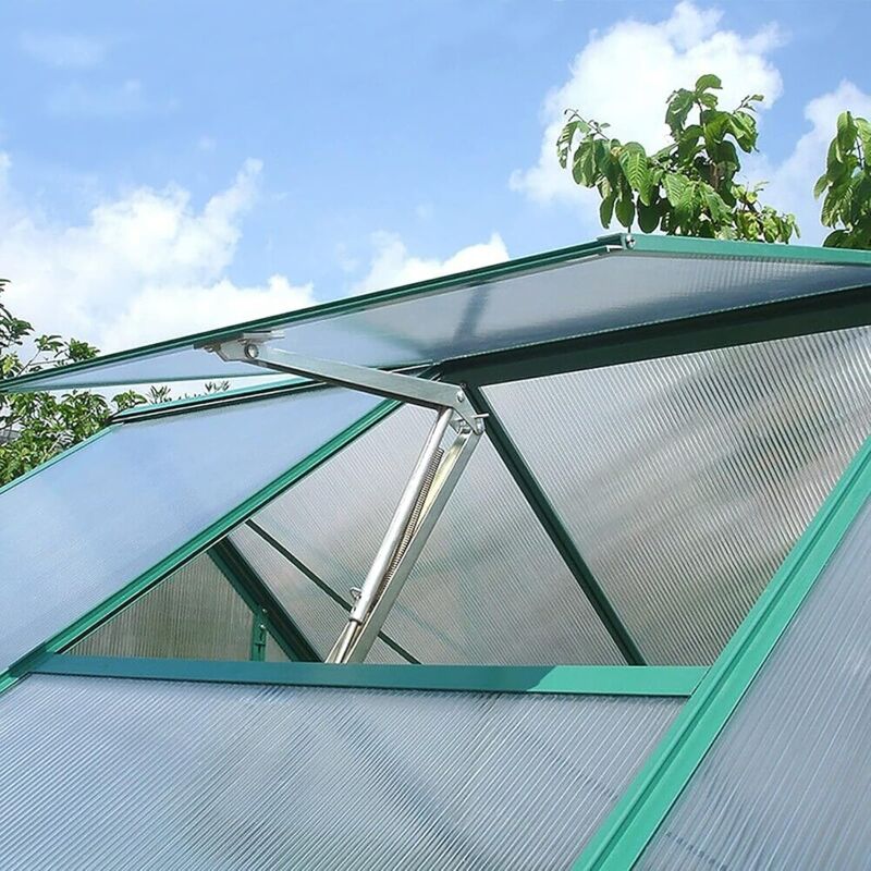 foto del prodotto apri finestra automatico, apri finestra vento autovent, tetto serra automatico sensibile al calore solare, accessori per serre e casette da giardino