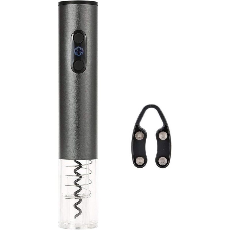 foto del prodotto apribottiglie elettrico, cavatappi elettrico, apribottiglie automatico, set apribottiglie con cavatappi automatico e tagliacapsule