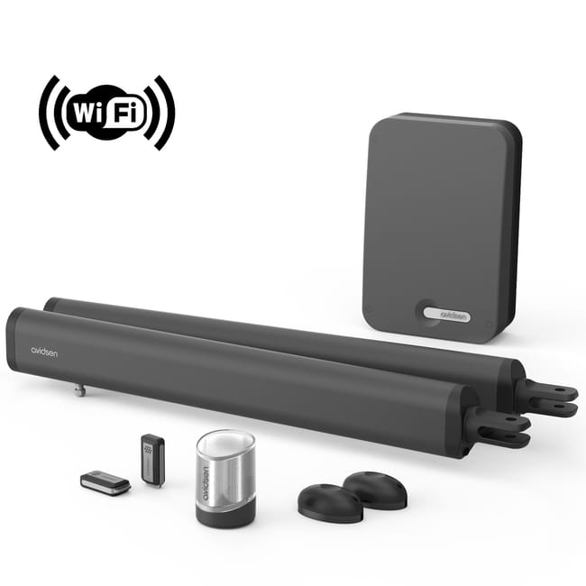 foto del prodotto apricancello wifi doppia anta battente teha connect 24v - 1,75 mt 150 kg. per anta - avidsen