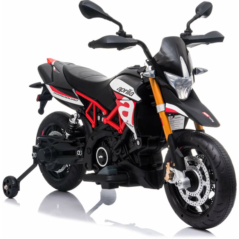 foto del prodotto aprilia moto elettrica per bambini 12v con licenza dorsoduro rossa