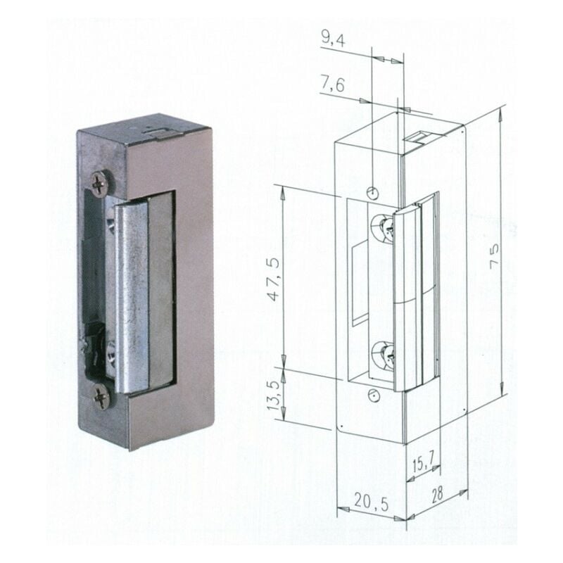 foto del prodotto apriporta elettrico 10 24v a trasmissione eff eff sblocco manuale senza piastra spe71e