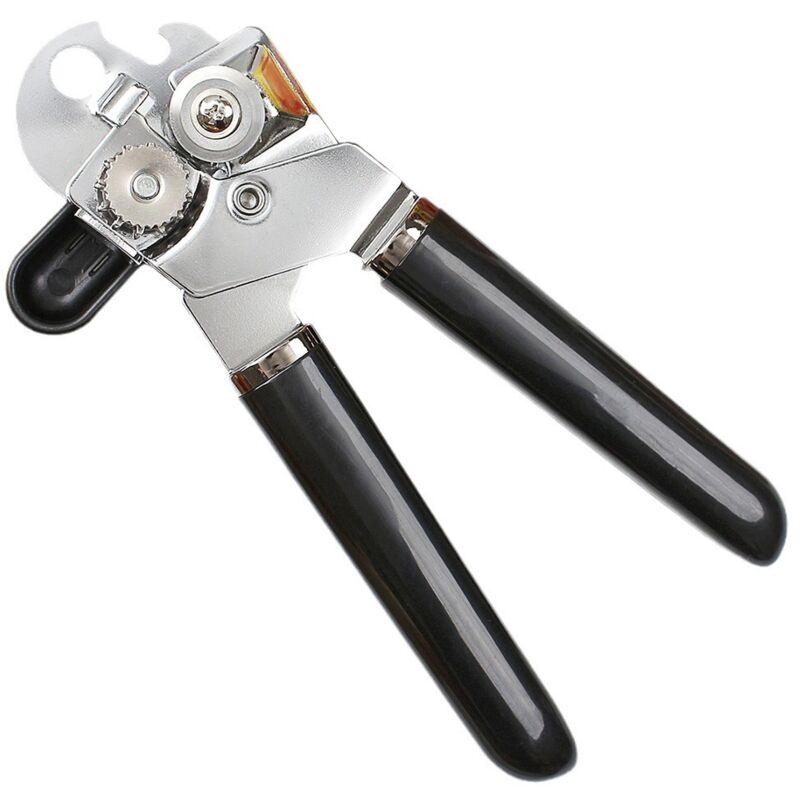 foto del prodotto apriscatole con impugnatura morbida, apriscatole manuale multifunzione - acciaio inossidabile - sollbry