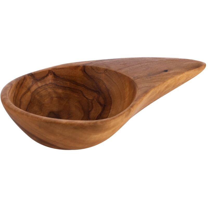 foto del prodotto aps 1025 set di 2 ciotole in legno d ulivo, 12,50 cm x 8 cm x 2,50 cm ogni parte un pezzo unico. il colore e le venature possono variare 