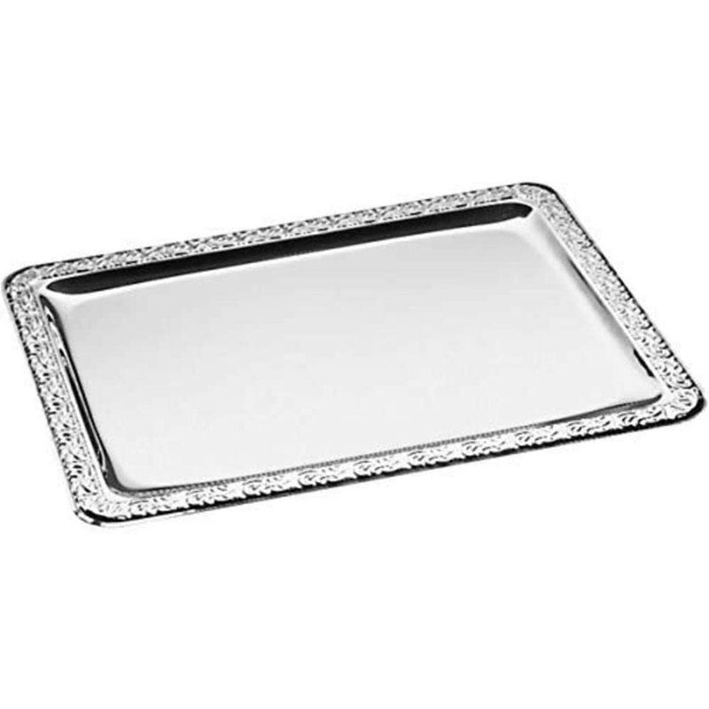 foto del prodotto aps 382 sch ner essen vassoio in acciaio inossidabile con bordo decorato, 42 x 31 cm
