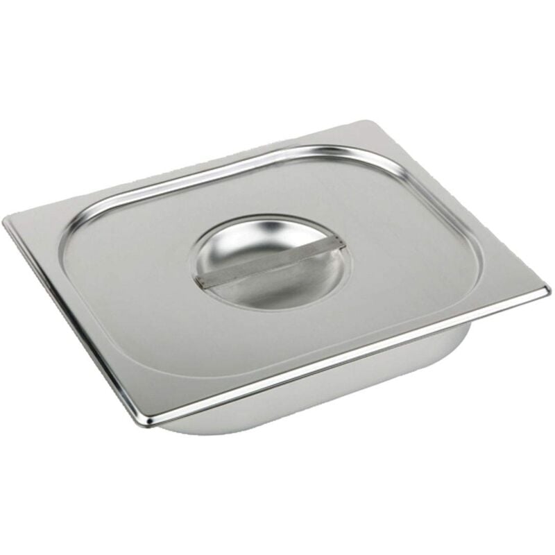 foto del prodotto aps 81295 gn 1 2 coperchio senza incavo per cucchiaio, acciaio inossidabile, dimensioni 325 x 265 mm altezza 35 mm