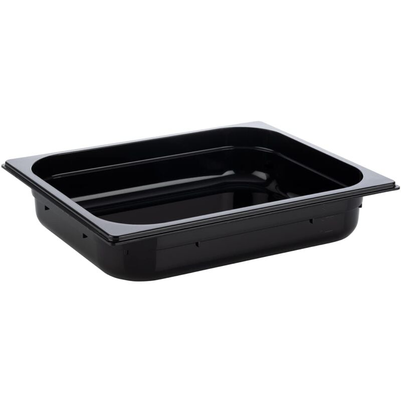 foto del prodotto aps 82064 contenitore gn 1 2 in policarbonato, dimensioni 325 x 265 mm, altezza 65 mm, volume 3,9 litri, colore nero