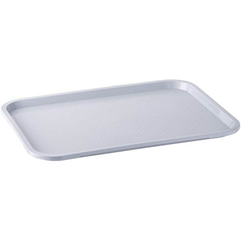 foto del prodotto aps vassoio fast food, infrangibile e lavabile in lavastoviglie, made in germany, 35 x 27 cm, altezza 2 cm, grigio