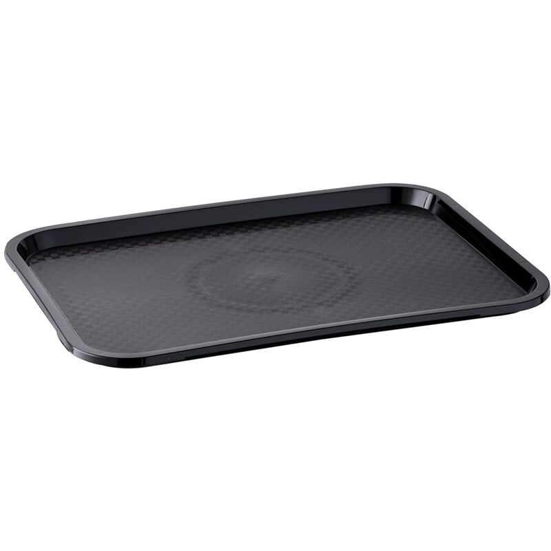 foto del prodotto aps vassoio fast food, vassoio da portata infrangibile e lavabile in lavastoviglie, made in germany, 41 x 30,5 cm, altezza 2 cm, nero