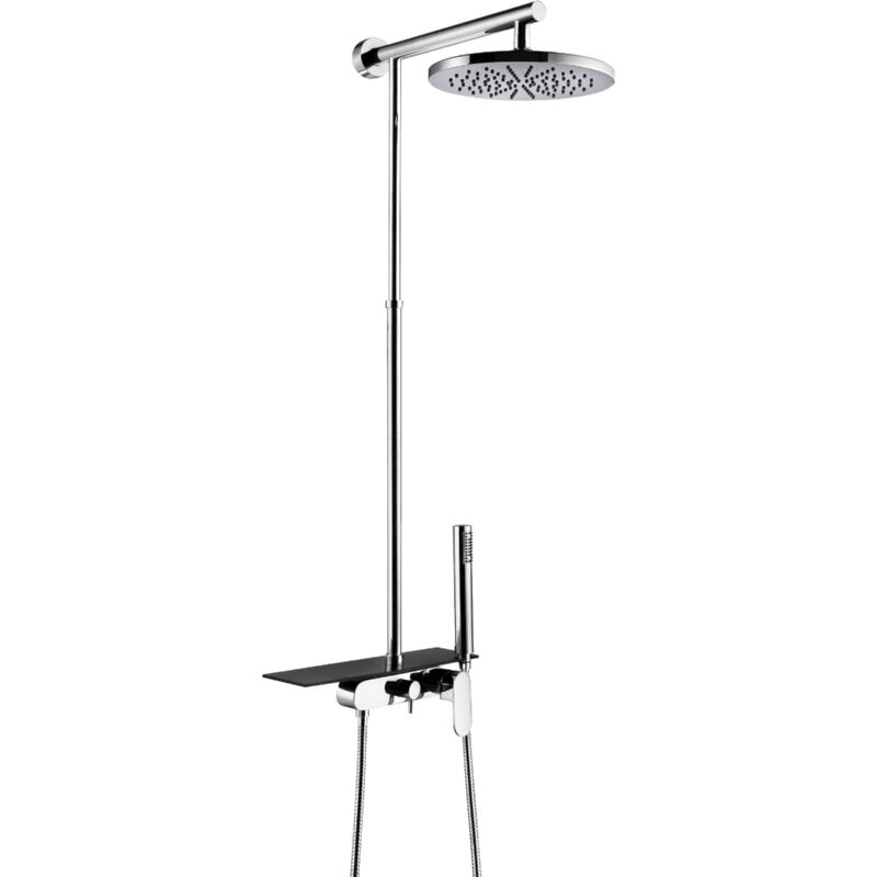 foto del prodotto apsara ii colonna doccia meccanica con ripiano cromato essebagno