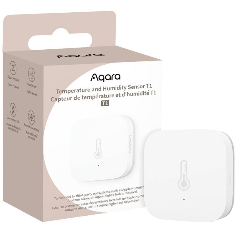 foto del prodotto aqara sensore di temperatura e sensore di umidit th s02d bianco apple homekit, alexa, google home