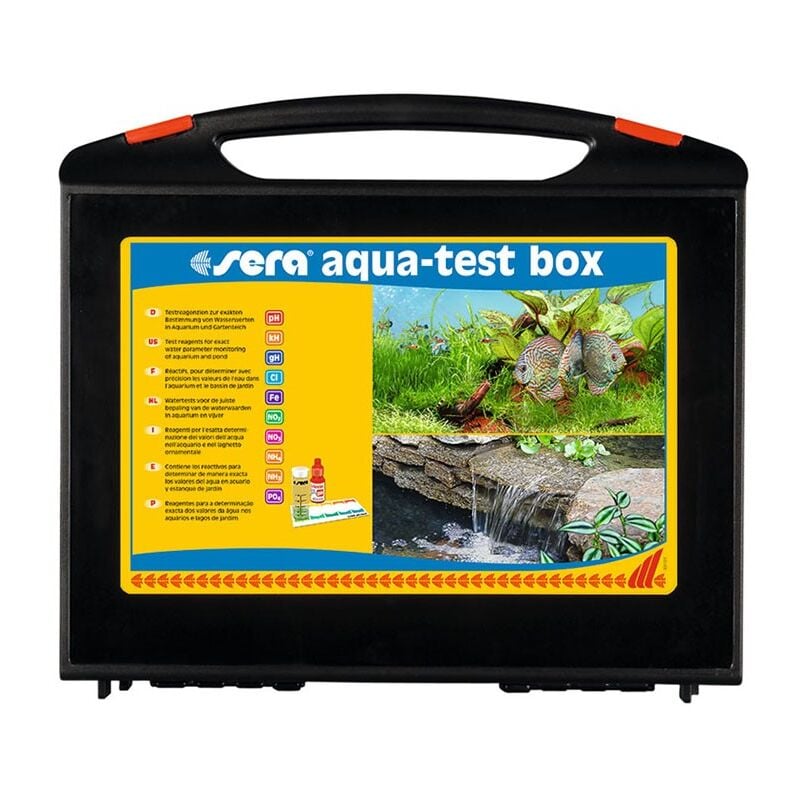 foto del prodotto aqua test box acqua dolce con test cl cloro sera