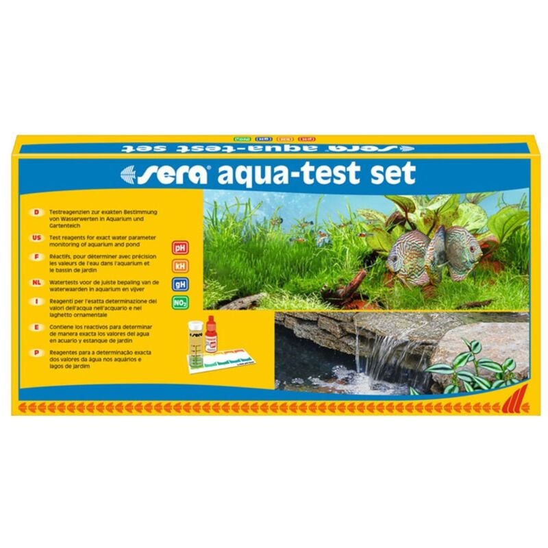 foto del prodotto aqua test set comprende ph gh kh no2 sera