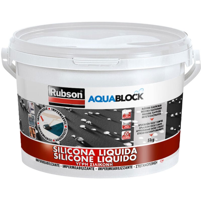 foto del prodotto aquablock silicone liquido sl3000 bianco rubson 5 kg