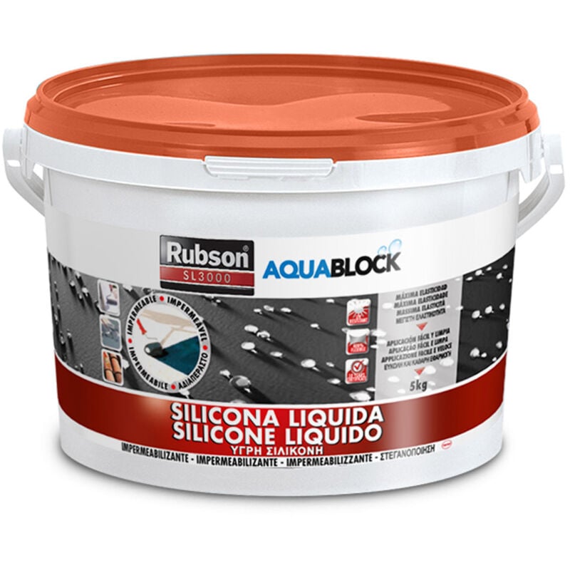 foto del prodotto aquablock silicone liquido sl3000 terracotta rubson 5 kg