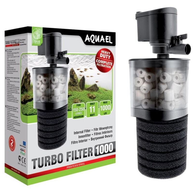 foto del prodotto aquael turbo filter filtro interno per acquari modello 1000