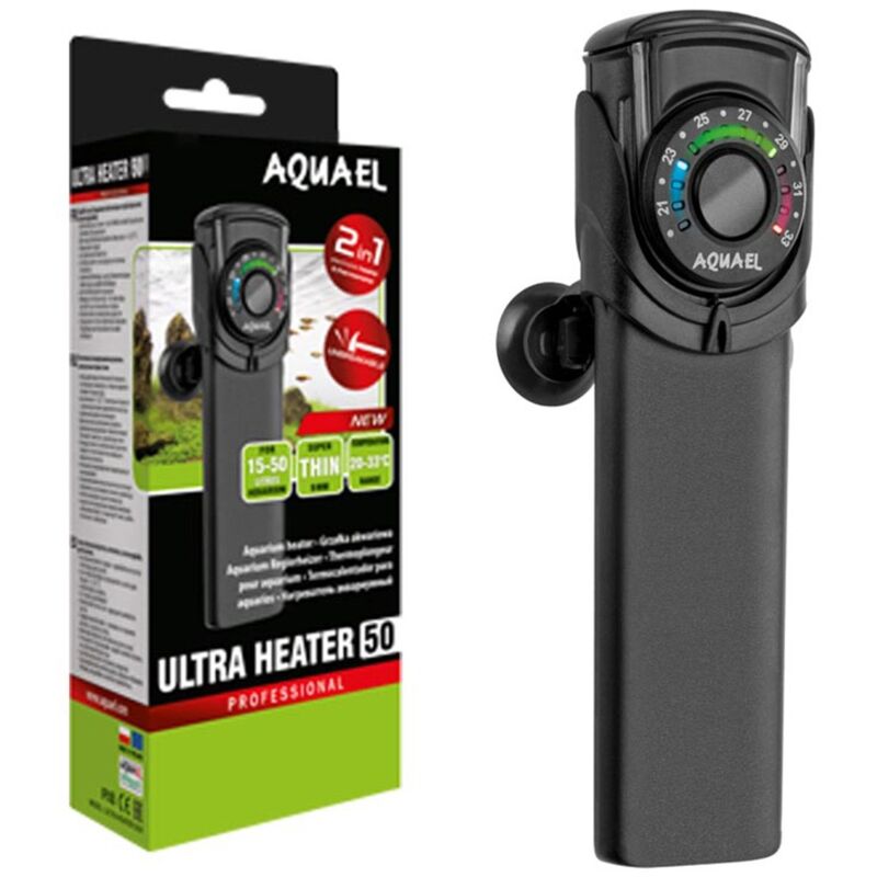 foto del prodotto aquael ultra heater riscaldatore elettronico per vasche fino a 25 litri wattaggio riscaldatori e lampade terrario 50w