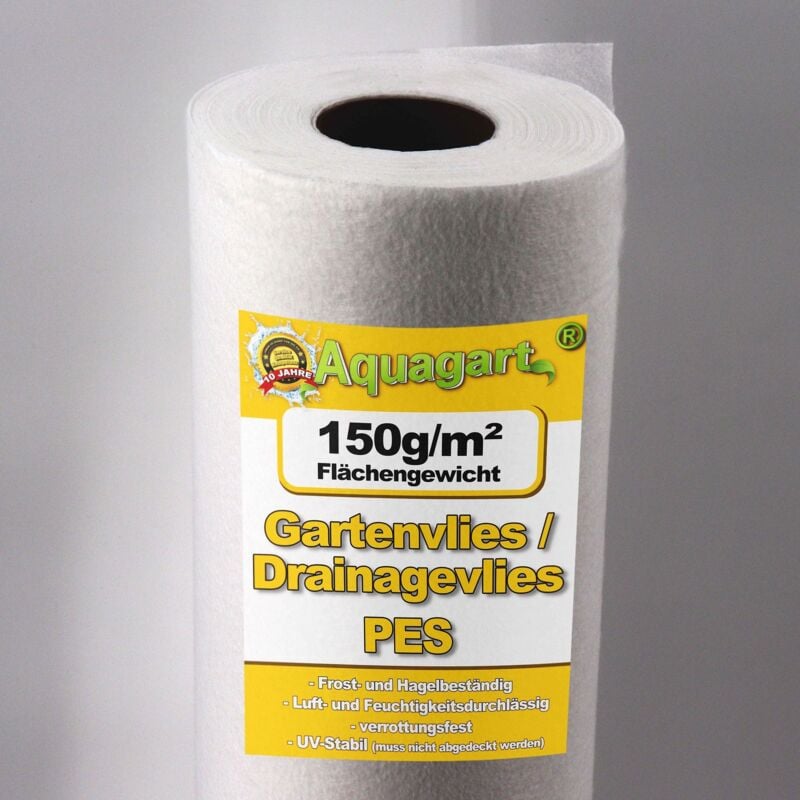 foto del prodotto aquagart 100m tessuto non tessuto per orto, tessuto non tessuto antierbacce, tessuto non tessuto per drenaggio 150g larghezza 2m