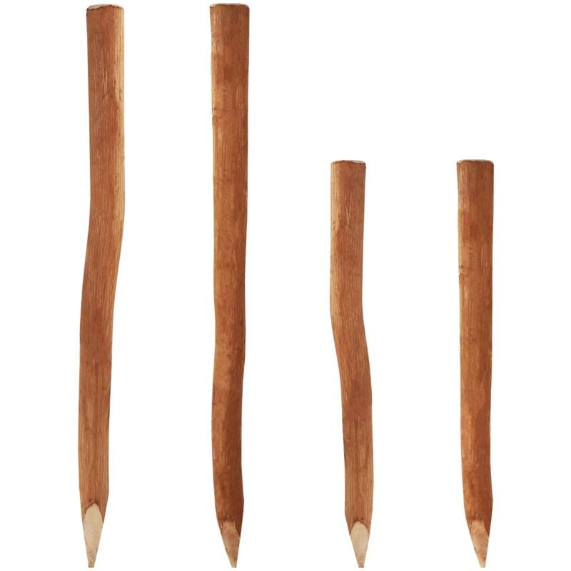 foto del prodotto aquagart 15 pali di legno per staccionata 1,05 m i diametro 5 6 cm i palo di recinzione in nocciola i palo di recinzione