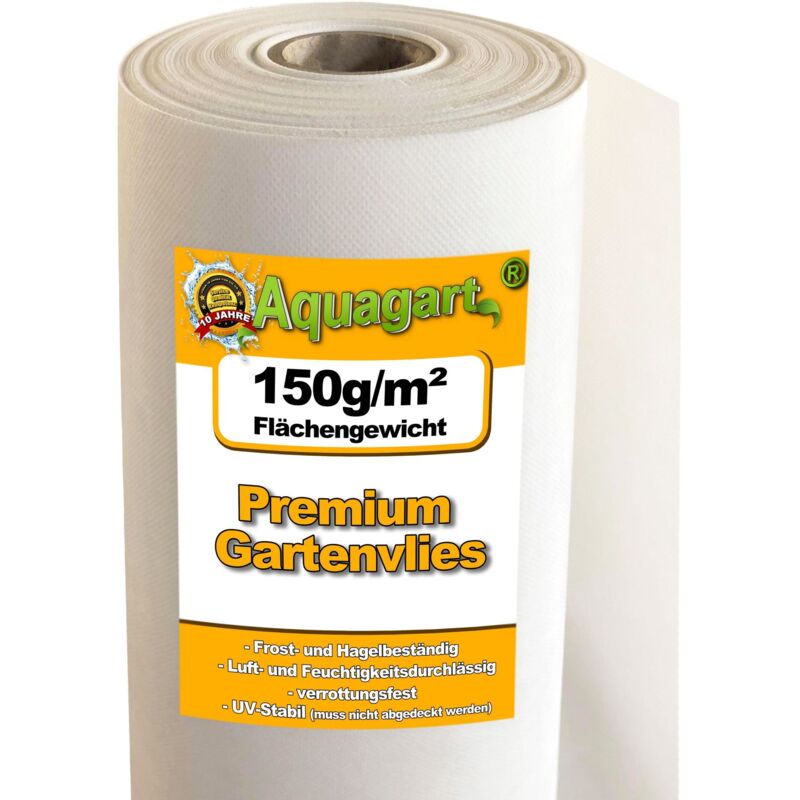 foto del prodotto aquagart - 20m tessuto non tessuto per orto, tessuto non tessuto antierbacce, pellicola antierbacce, pellicola per pacciamatura 150g/m bianco