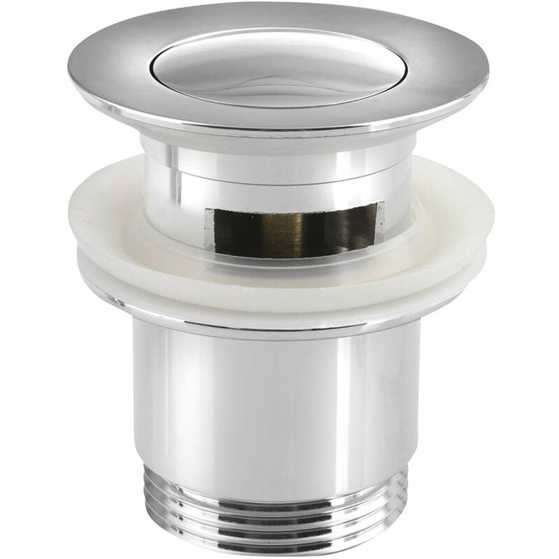 foto del prodotto aqualine accessori piletta di scarico clickclack rotonda per lavabo, tappo piccolo, cromo cv1008