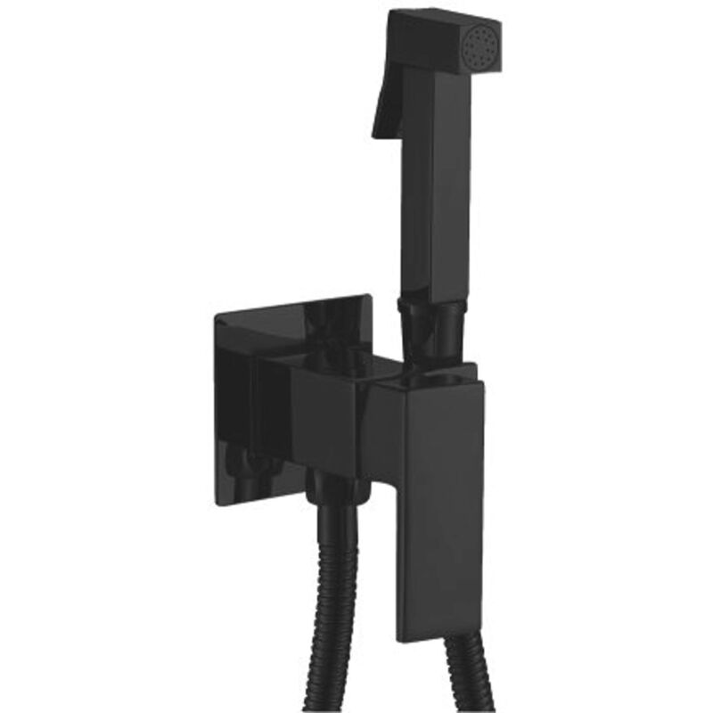 foto del prodotto aqualine bidet miscelatore ad incasso per bidet, con doccetta, nero opaco sk301b