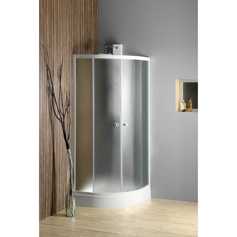 foto del prodotto aqualine box doccia box doccia arlen 80x80 cm, vetro brick btr800