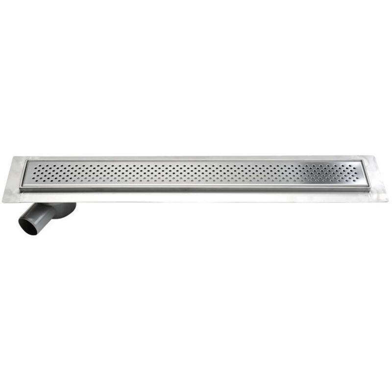 foto del prodotto aqualine canaline canale di drenaggio con griglia 76x14x9 cm, acciaio inox 2705 80