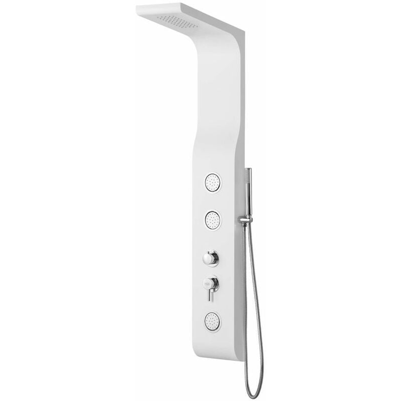 foto del prodotto aqualine - docce - pannello doccia yuki, con miscelatore, 210x1400 mm, bianco sl290