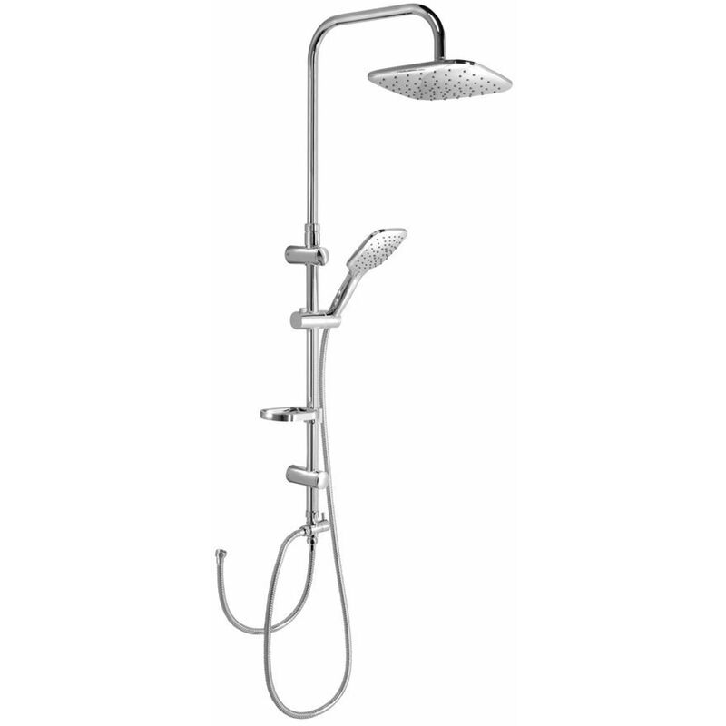foto del prodotto aqualine docce set doccia kera senza miscelatore, 22x22 cm, 3 getti, cromo sl430