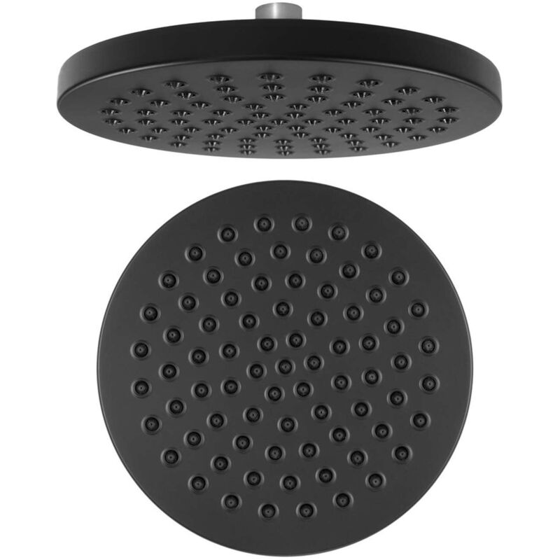 foto del prodotto aqualine docce soffione doccia, diametro 20 cm, nero opaco sc120