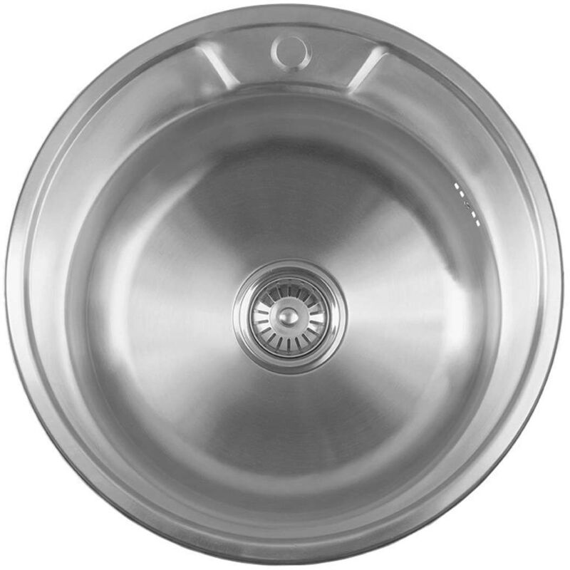 foto del prodotto aqualine lavelli lavello, diametro 51 cm, acciaio inox aq051b