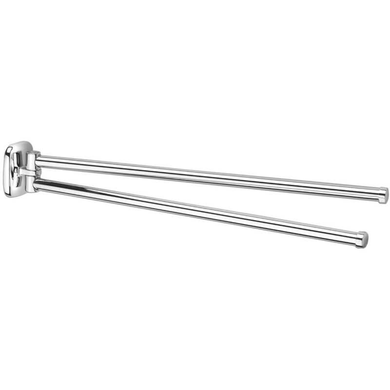 foto del prodotto aqualine rumba porta asciugamani doppio, lunghezza 46 cm, cromo rb121