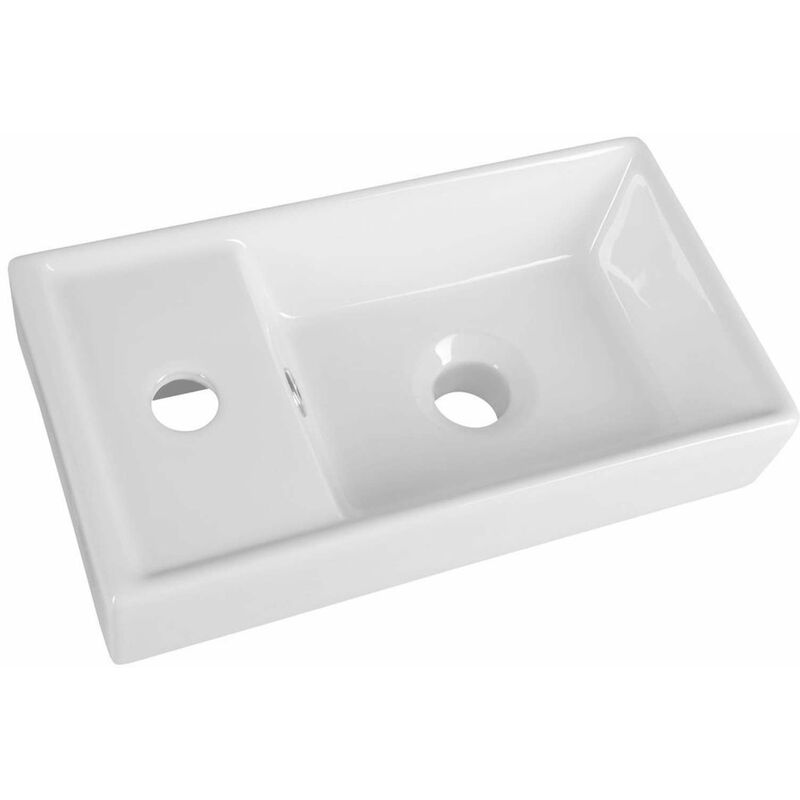 foto del prodotto aqualine sanitari in ceramica lavamani 40x22 cm, bianco dd4022