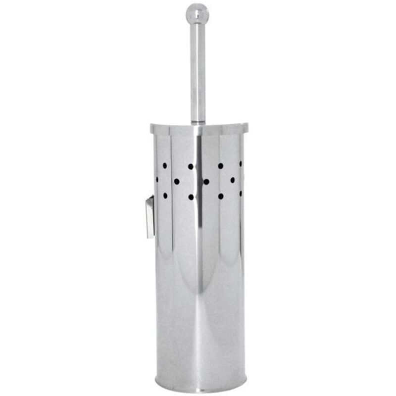 foto del prodotto aqualine simple line scopino wc a parete con supporto, cromo ga1223