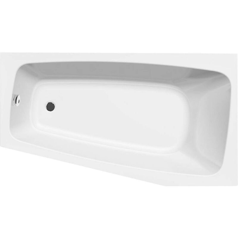 foto del prodotto aqualine vasche da bagno vasca asimmetrica berounka, 160x90x42 cm, destra, bianco a1691